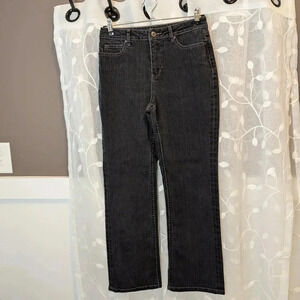 Coldwater Creek Black Wash Straight Legs Jeans, Size 6P